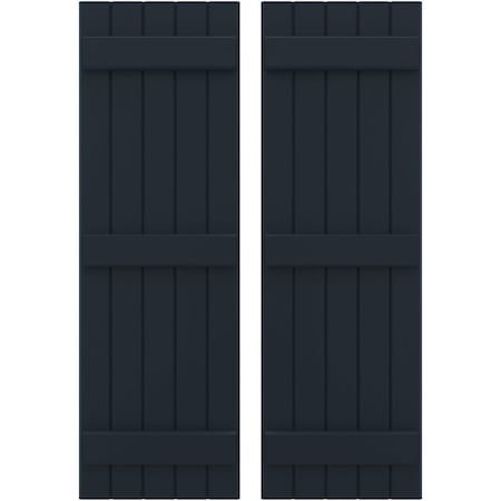 Americraft 5-Board (3 Batten) Exterior Real Wood Joined Board-n-Batten Shutters, ARW401BB518X59OBH